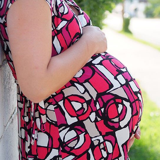 pregnant woman outside